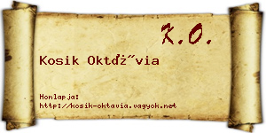 Kosik Oktávia névjegykártya